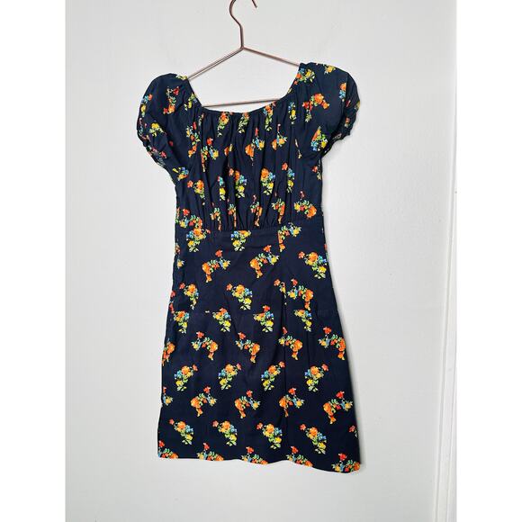 NWT Caroline Constas Black Floral Calla Off The Shoulder Mini Dress Size Small - Picture 4 of 16